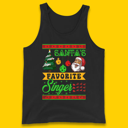 Santa's Favorite Singer Christmas Tank Top