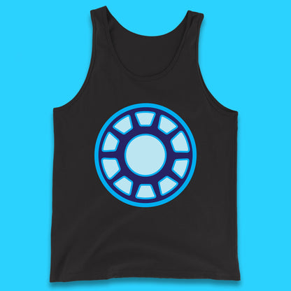 Iron Man Logo Superhero Iron Man ARC Reactor Hook Loop Tactics Morale Tony Stark Avengers Movie Tank Top