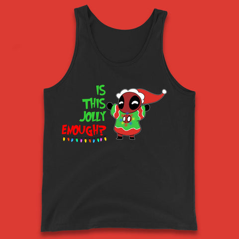 Jolly Enough Deadpool Christmas Tank Top