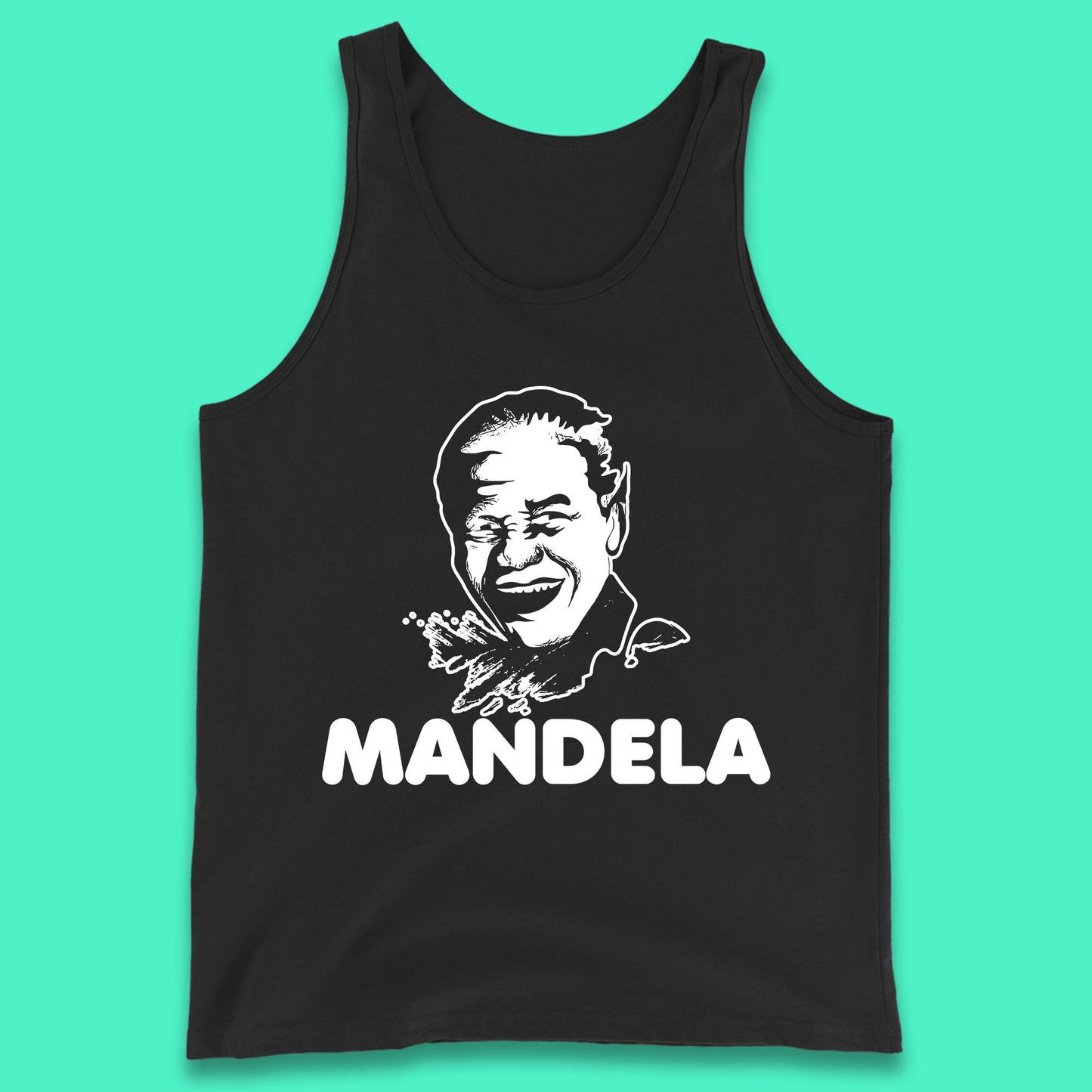 Mandela Portrait Art Black Lives Matter Nelson Mandela International Day Tank Top