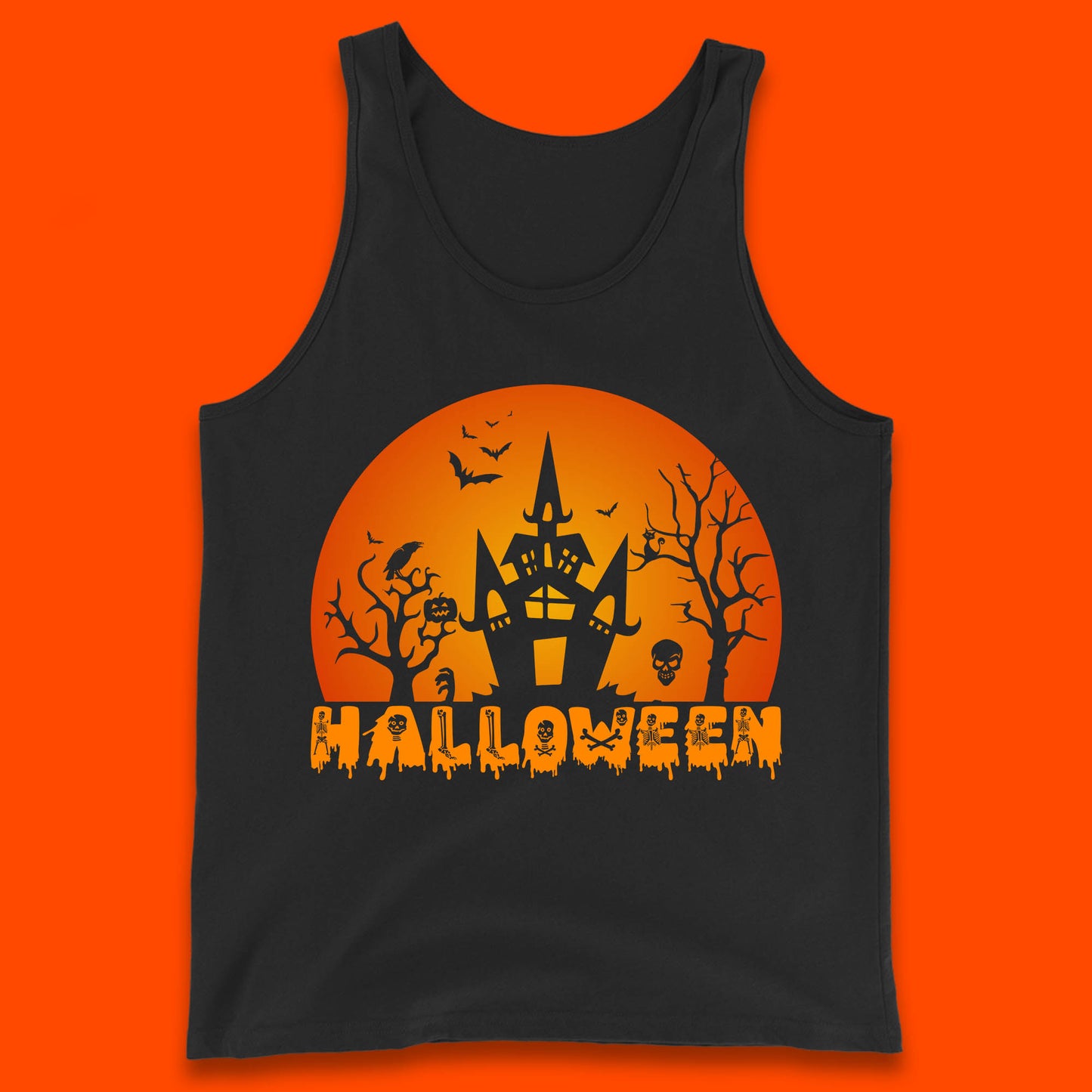 Halloween Horror Scary Hunted House Scary Spooky Night Festive Gift Tank Top