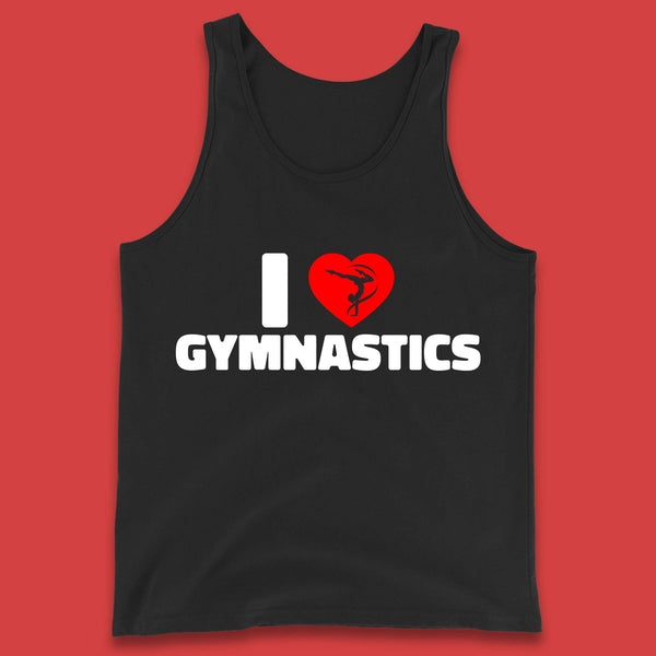 I Love Gymnastics Floor Exercises Sports Heart Gymnast Gymnastics Lover Tank Top