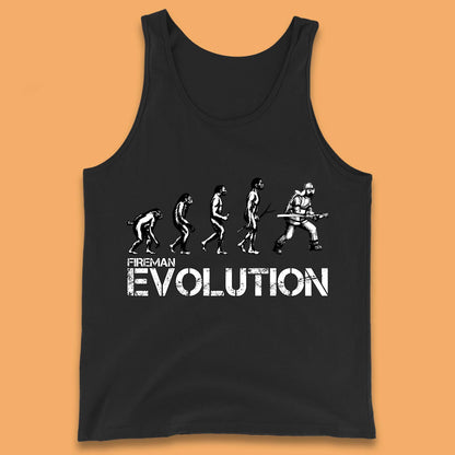 Fireman Evolution Funny Fire Brigade Service Firefighter Tank Top