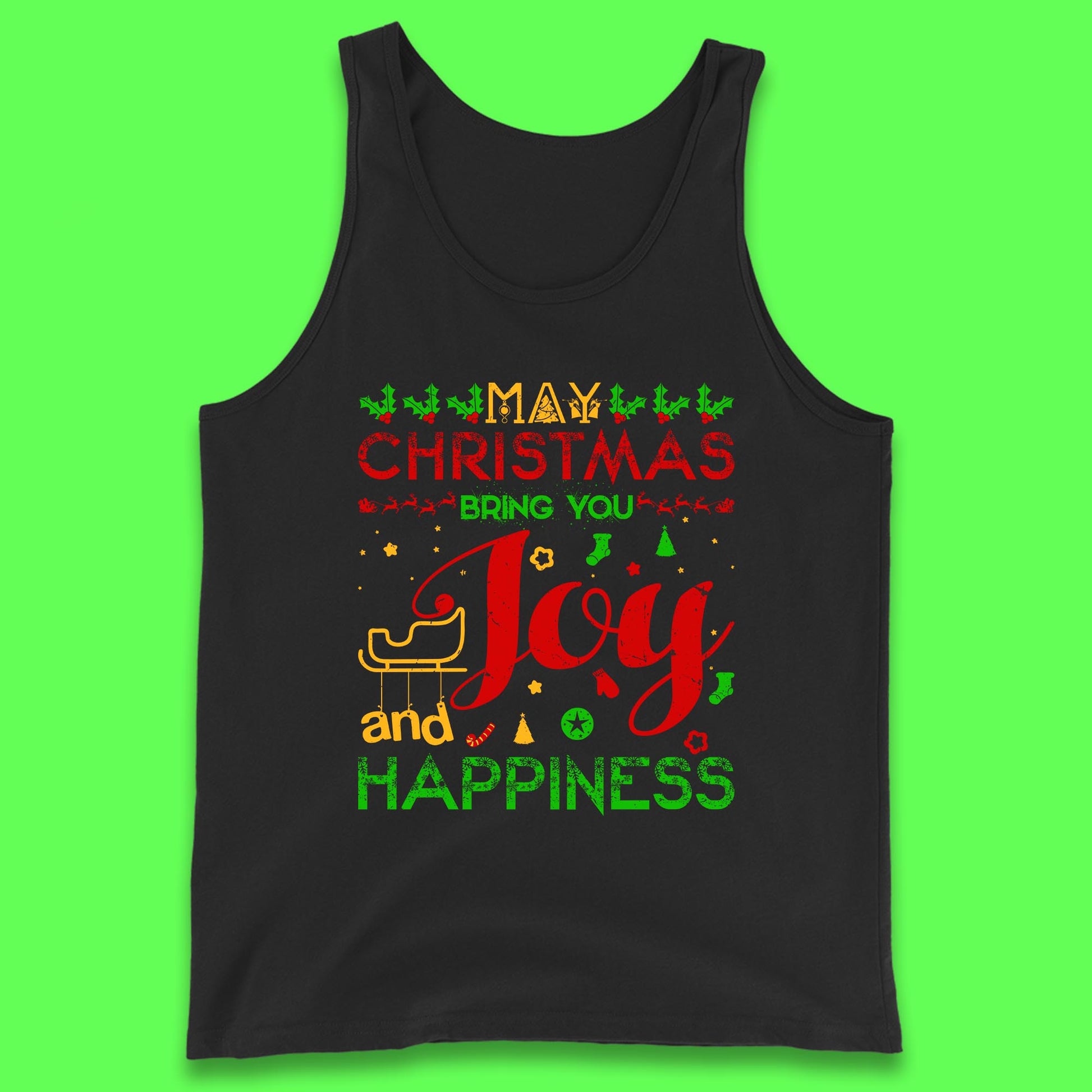 may christmas bring you joy and happiness tank top