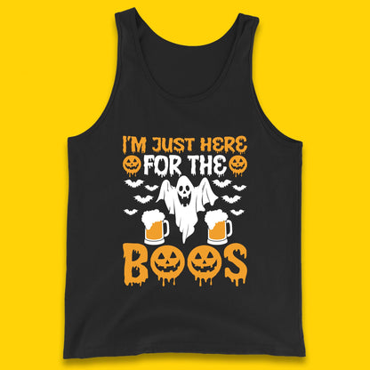 I'm Just Here For The Boos Halloween Boo Ghosts Drinking Beer Tank Top