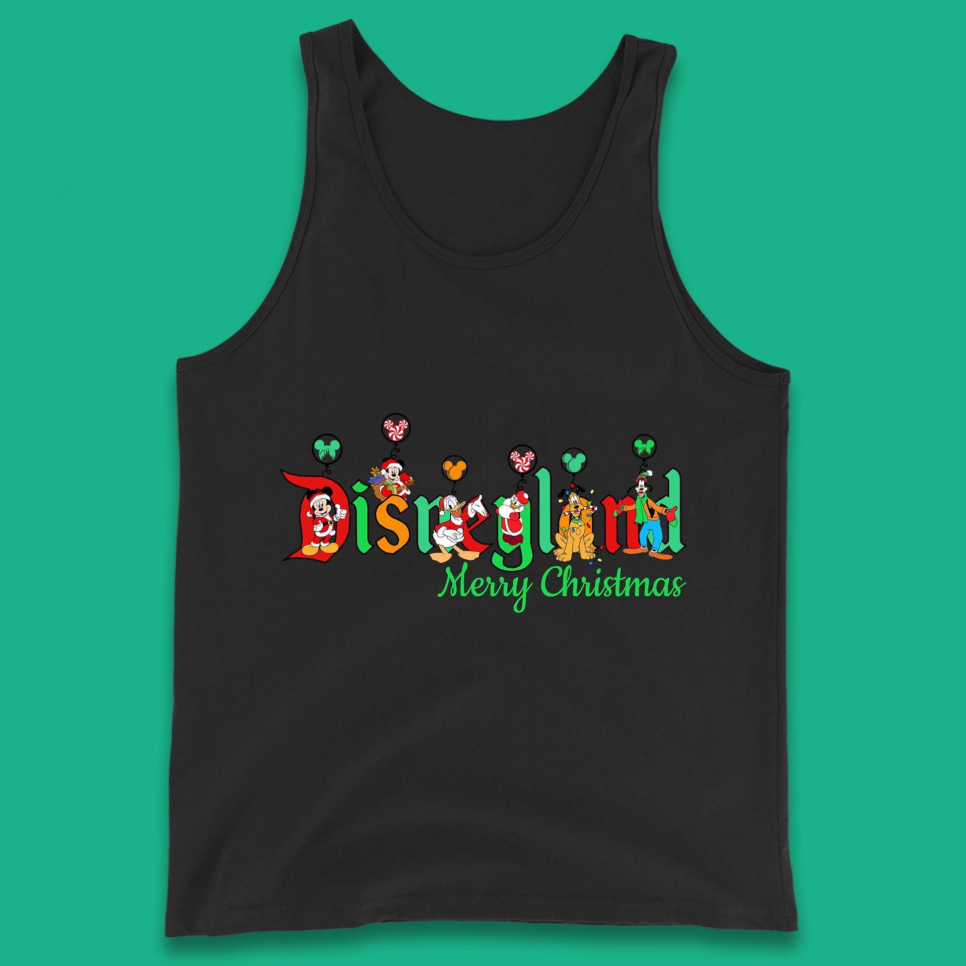 disneyland merry christmas tank top