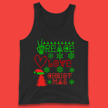 peace love christmas tank top