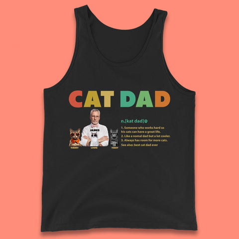 Personalised Cat Dad Tank Top