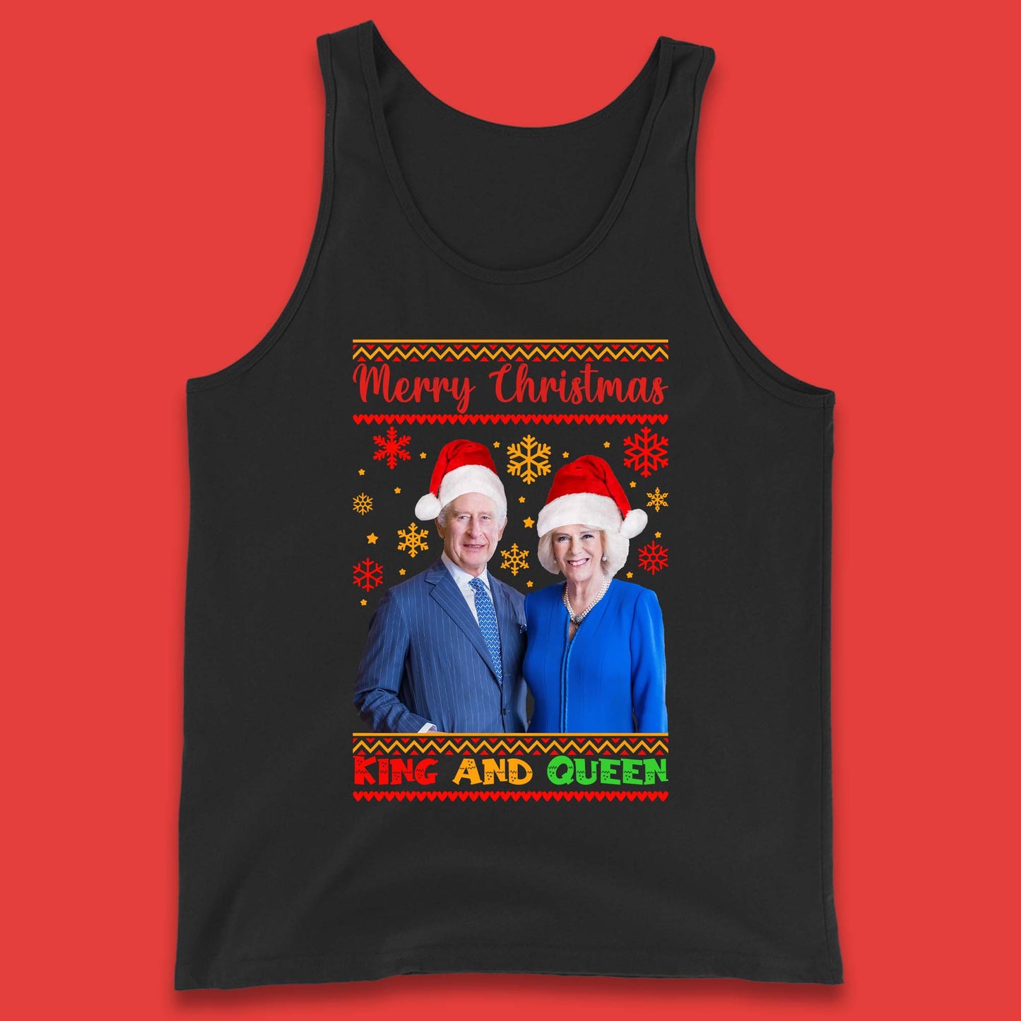 King And Queen Christmas Tank Top