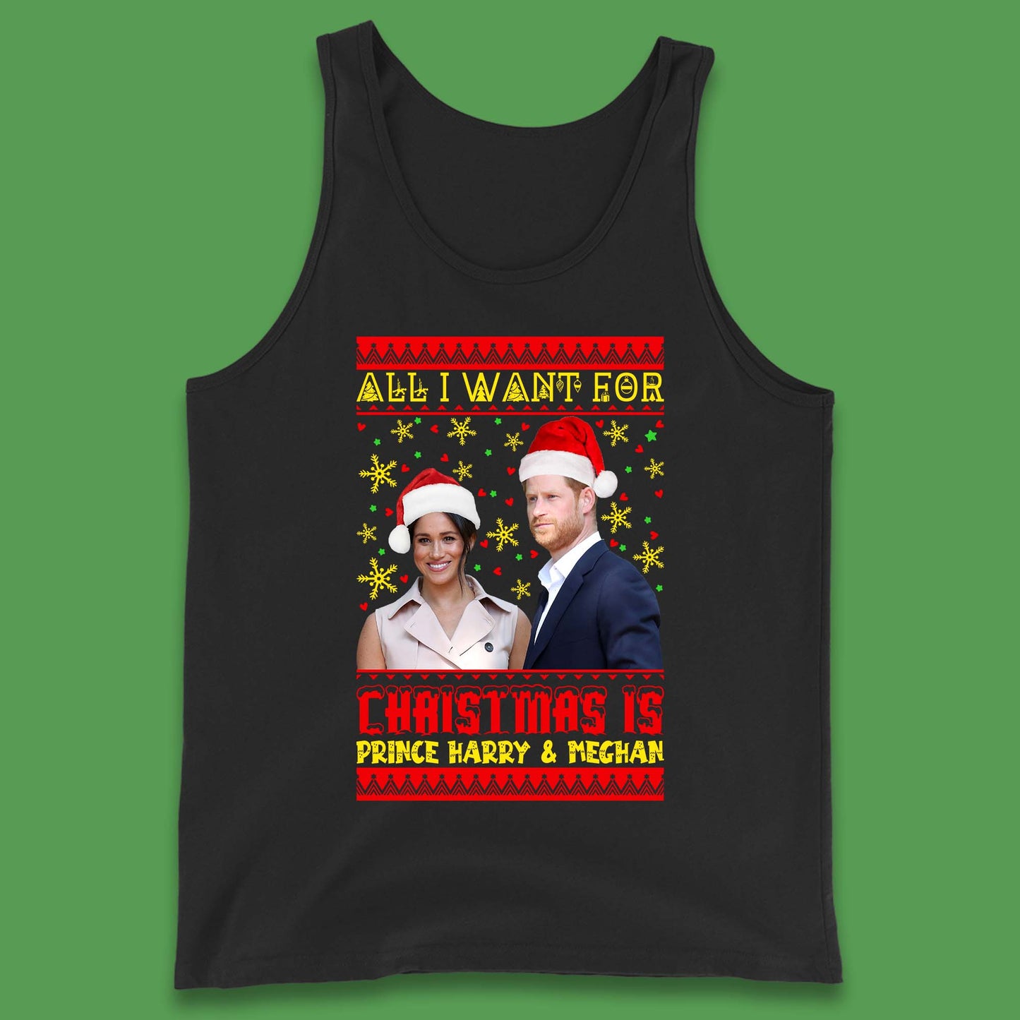 Prince Harry & Meghan Christmas Tank Top