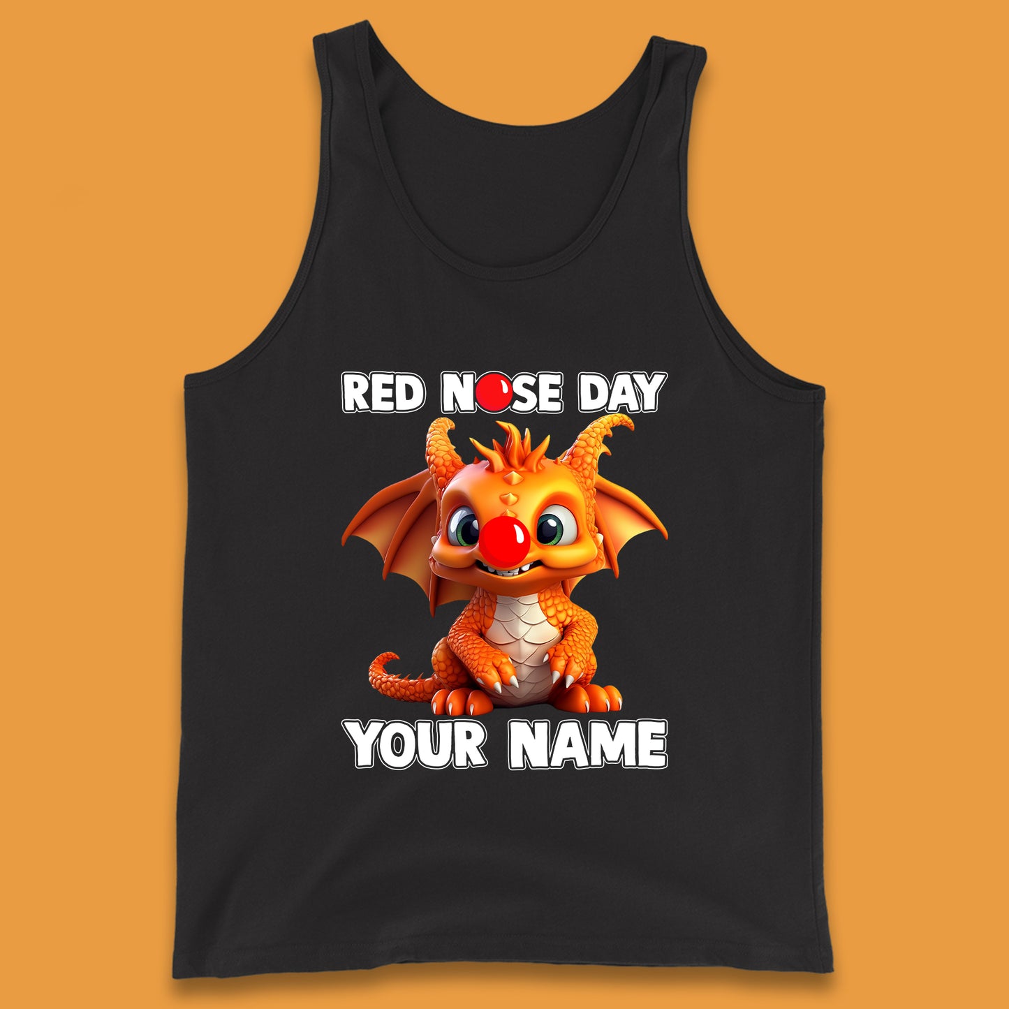 Personalised Red Nose Day Dragon Tank Top