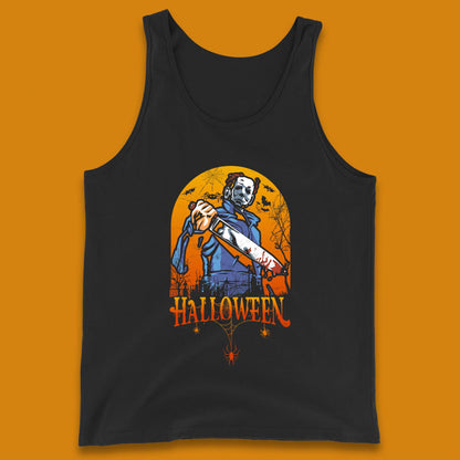 Halloween Michael Myers Holding Bloody Knife Halloween Serial Killer Horror Movie Character Tank Top
