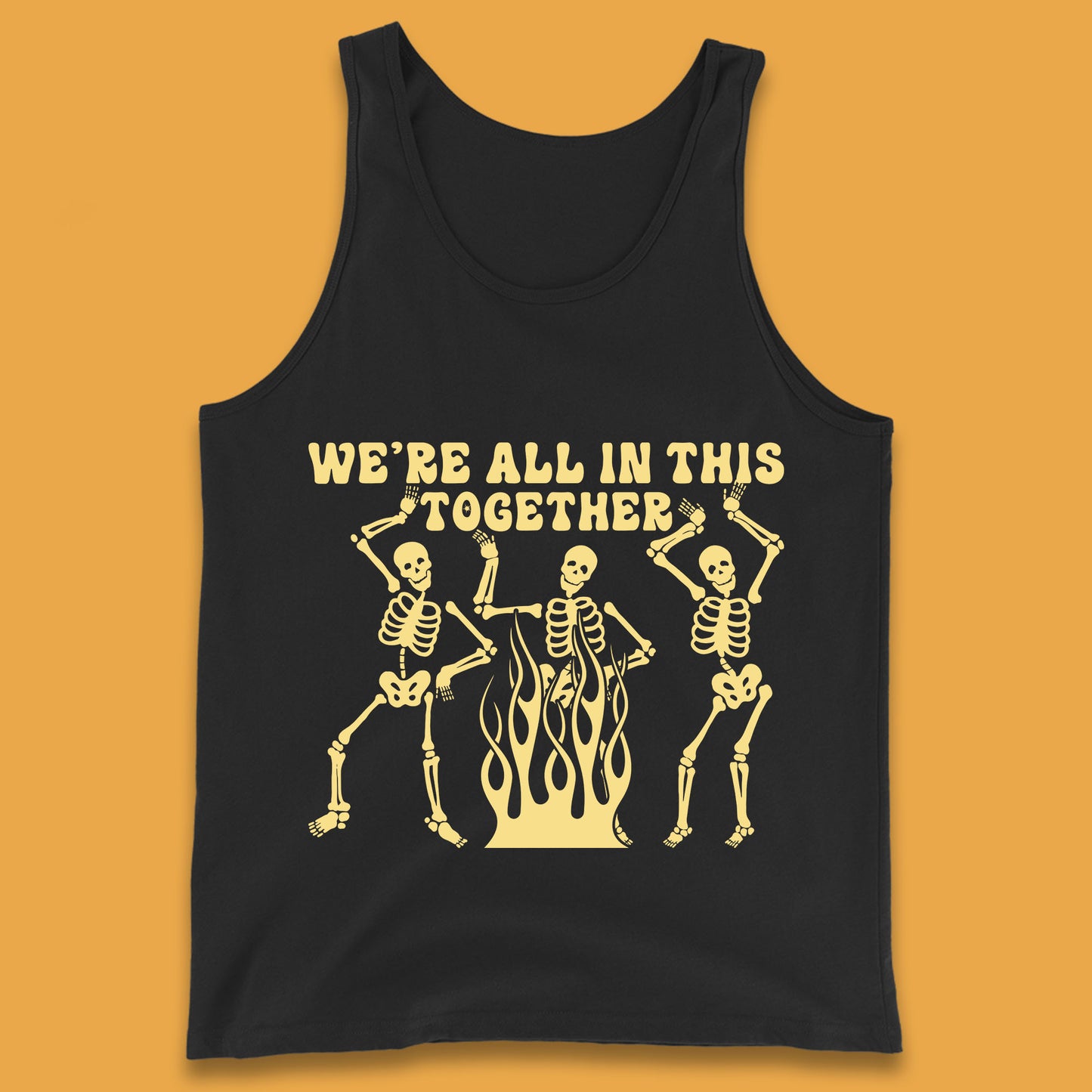 We're All In This Together Dancing Skeletons Halloween Day Spooky Season Tank Top