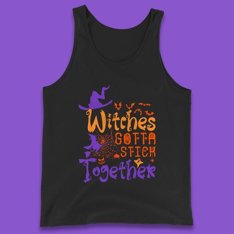 Witches Gotta Stick Together Funny Halloween Witchy Tank Top