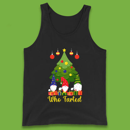 who farted christmas gnomes funny tank top