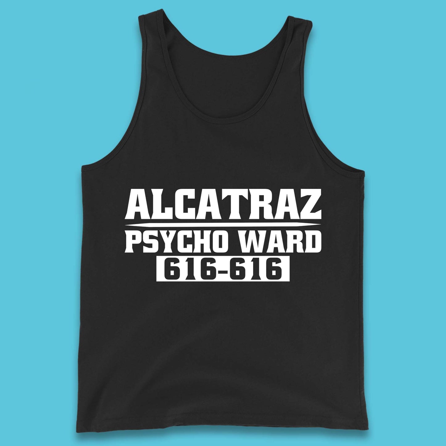 Alcatraz Psycho Ward 616-616 Prison Halloween Costume Prisoner Psych Ward Tank Top