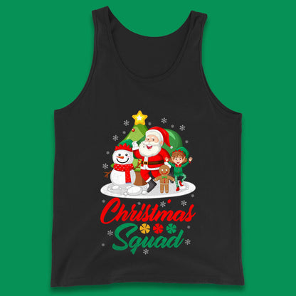 christmas squad santa claus snowman elf gingerbread tank top