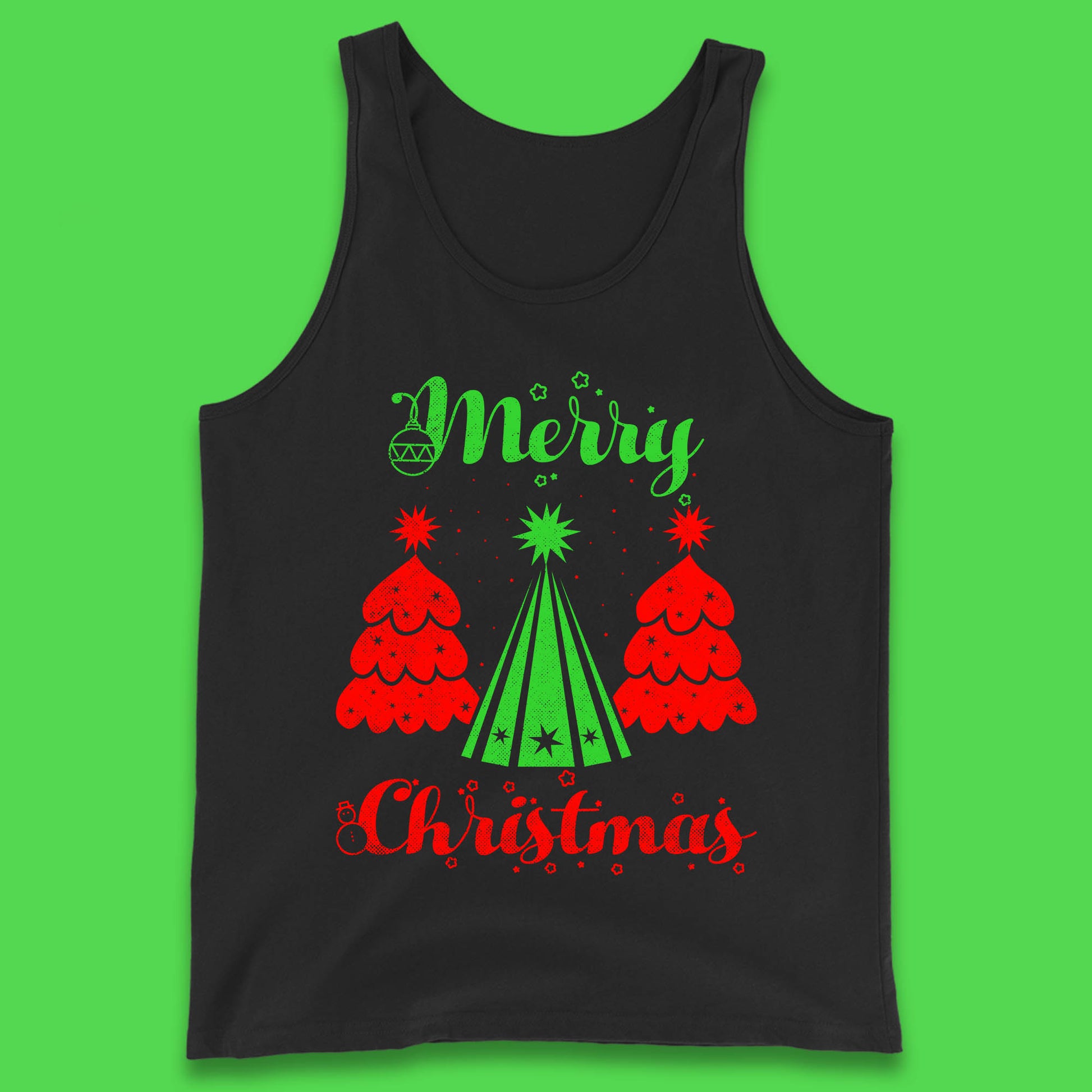 merry christmas tree tank top