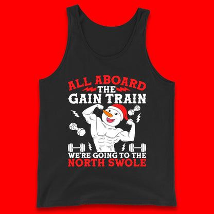 North Swole Snowman Christmas Gym Tank Top