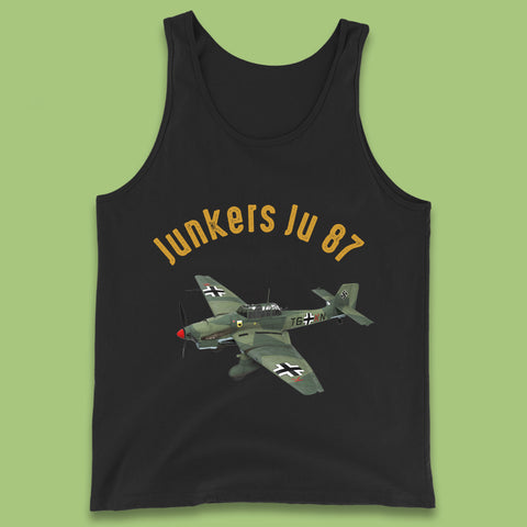 Junkers Ju 87 Or Stuka Dive Bomber And Ground Attack Aircraft Vintage Retro Fighter Jets World War II Remembrance Day Royal Air Force Tank Top