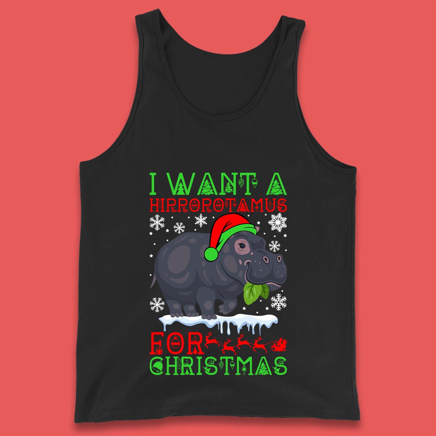 I Want A Hippopotamus For Christmas Tank Top