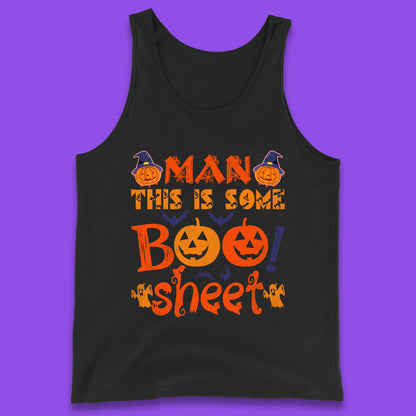 Man This Is Some Boo Sheet Funny Ghost Halloween Costume Tank Top