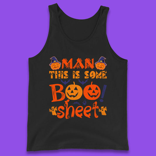 Man This Is Some Boo Sheet Funny Ghost Halloween Costume Tank Top