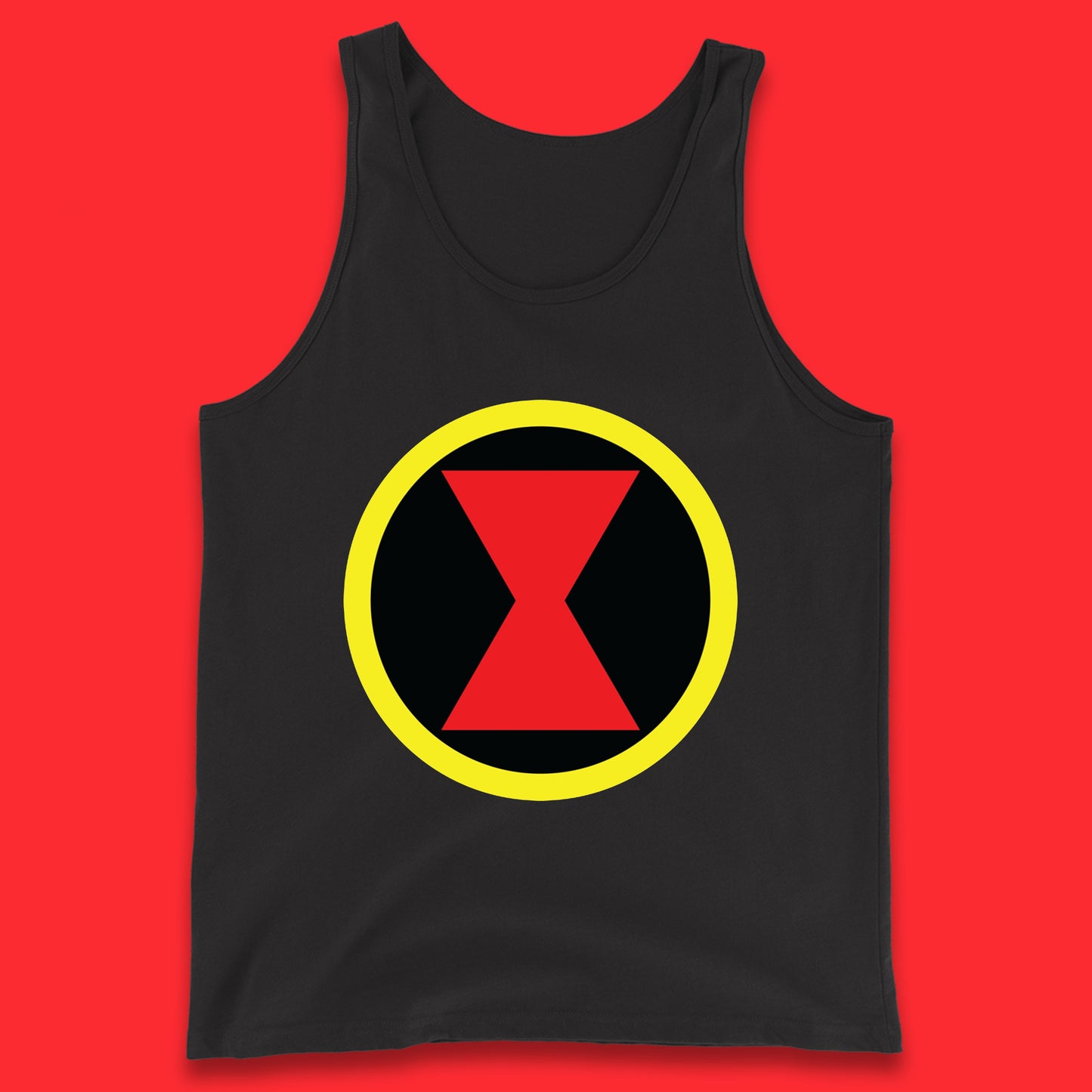 Black Widow Diy Black Symbol Logo Marvel Avengers Superhero Marvel Comics Gift for Marvel Fan Tank Top