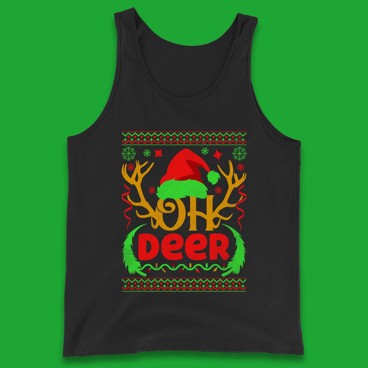 deer antlers christmas tank top