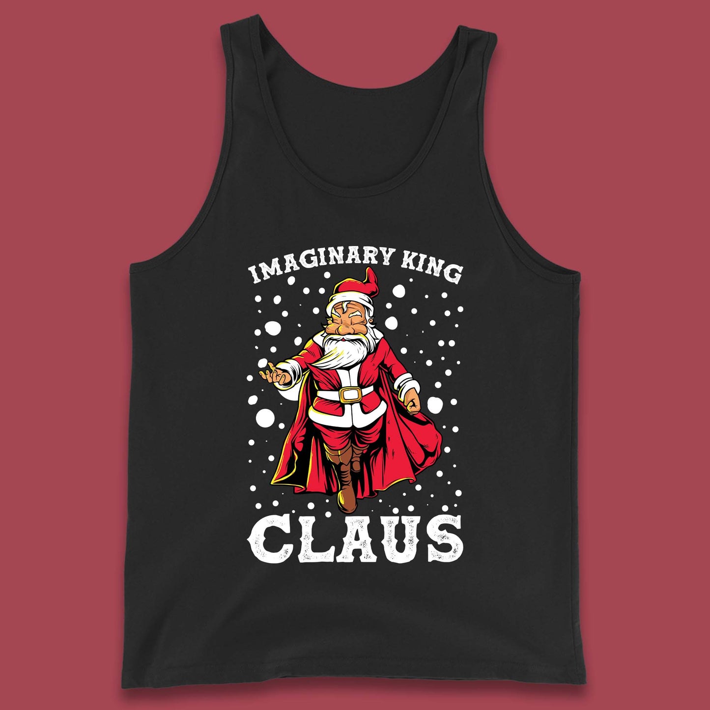 imaginary king santa christmas tank top