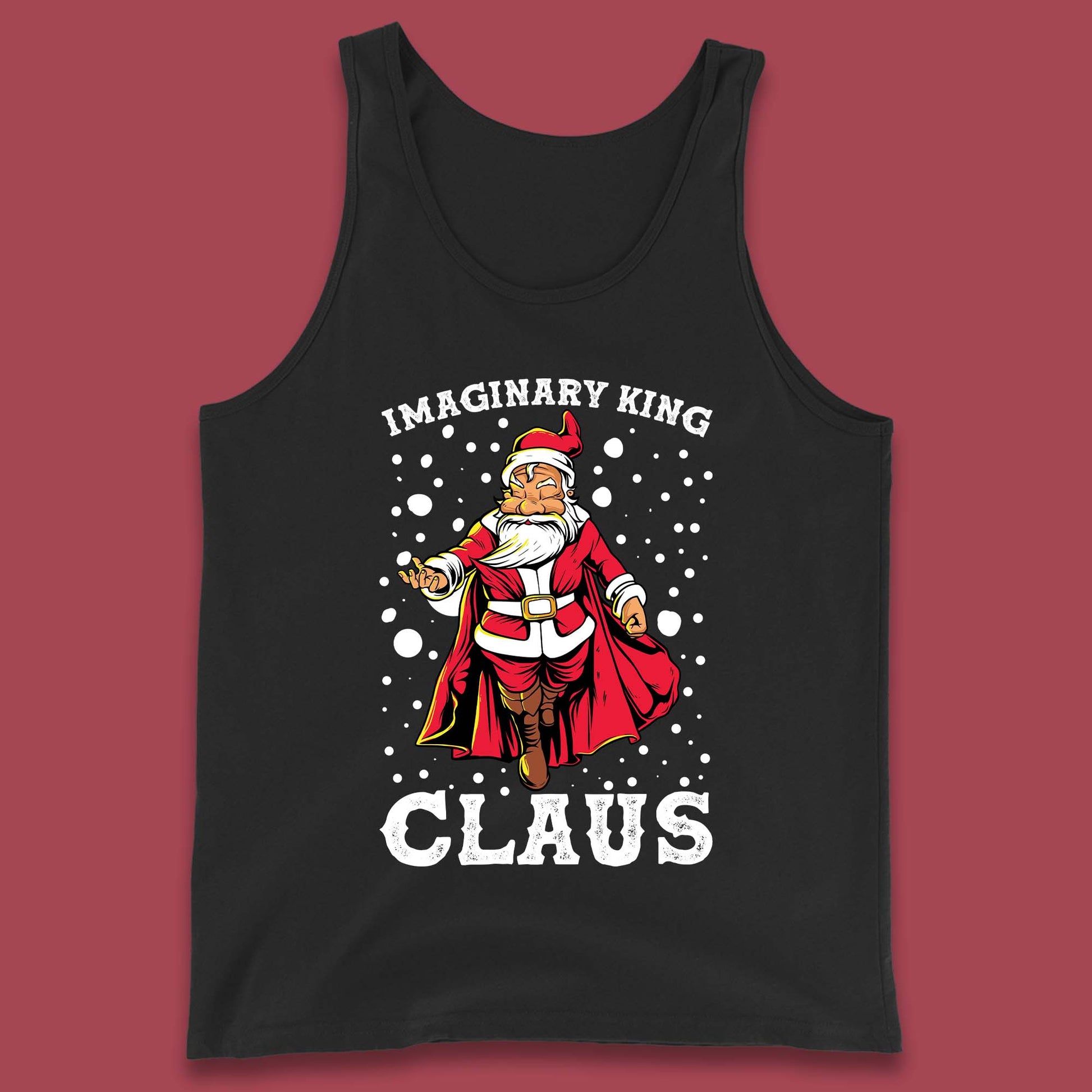 imaginary king santa christmas tank top