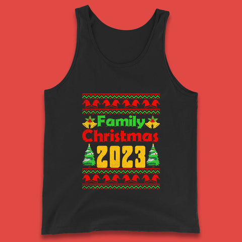Family Christmas 2023 Holiday Winter Festive Christmas Trees Xmas Season Tank Top