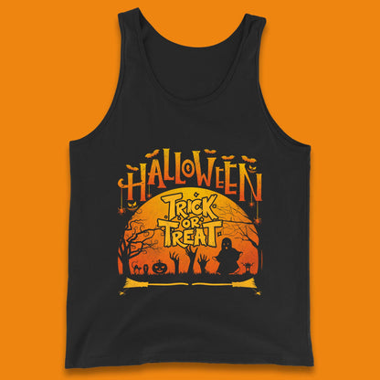 Halloween Trick Or Treat Horror Boo Ghost Creepy Zombie Hands Out Of Graveyard Tank Top