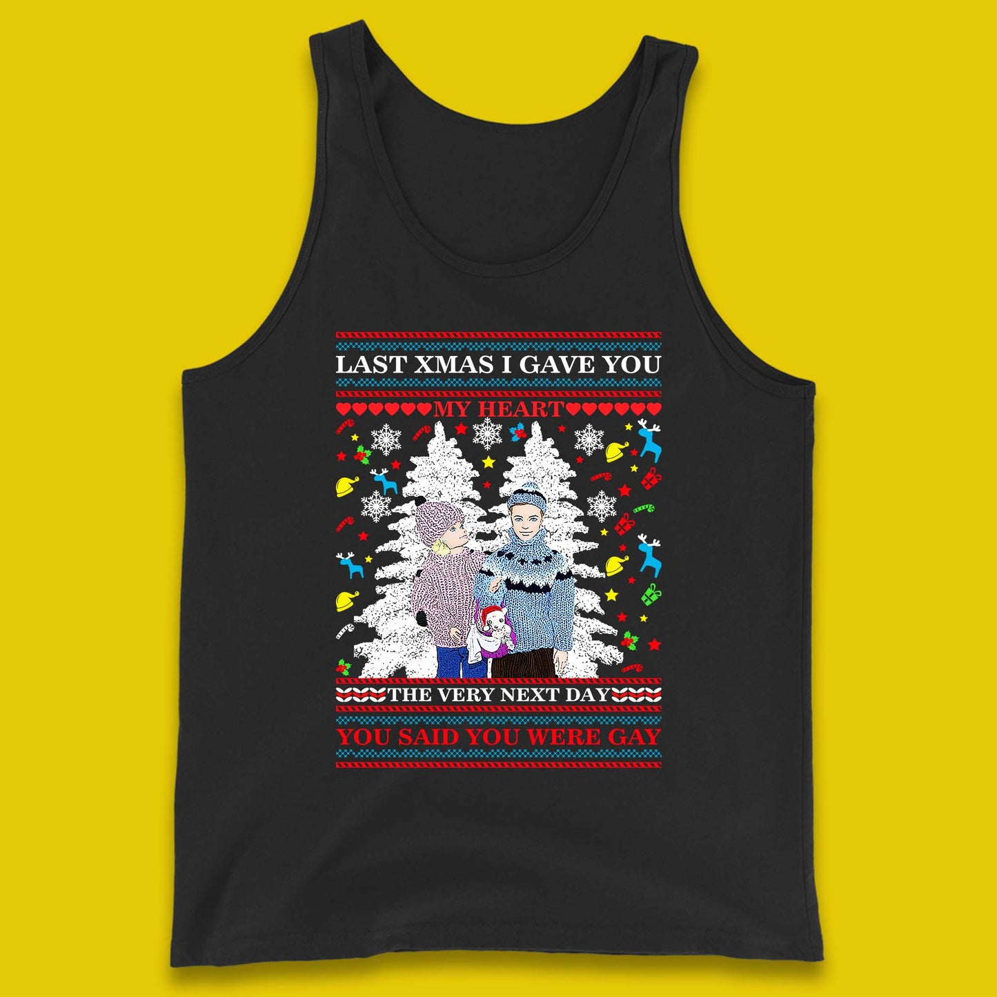 gay christmas tank top