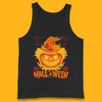 Halloween Scary Pumpkin Face Jack O Lantern Horror Halloween Night Tank Top