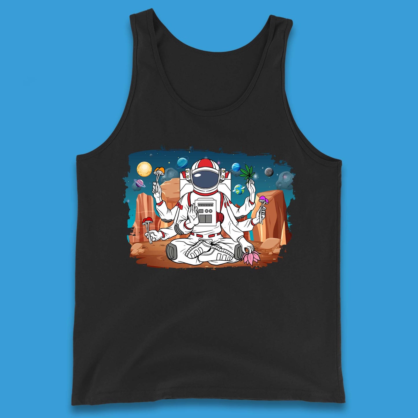 Meditating Astronaut Yoga Tank Top