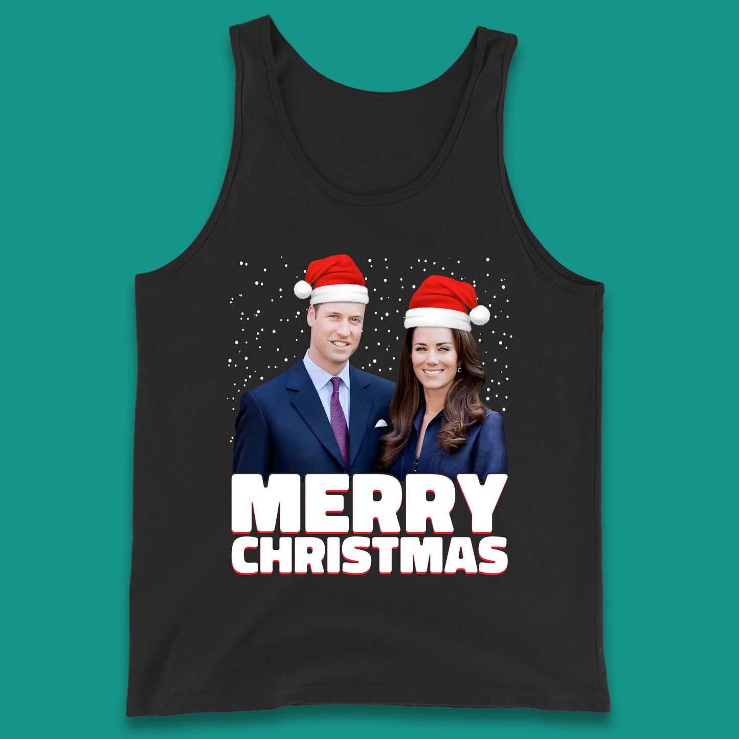 Prince William & Kate Merry Christmas Tank Top