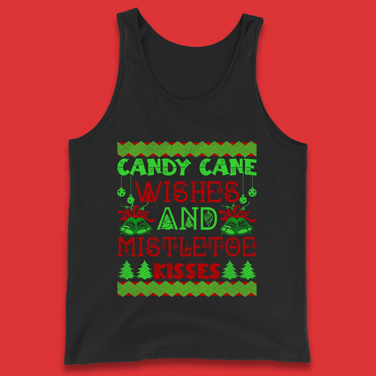 candy cane christmas tank top