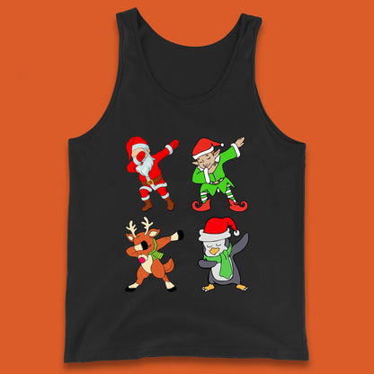 santa claus & friends dabbing tank top