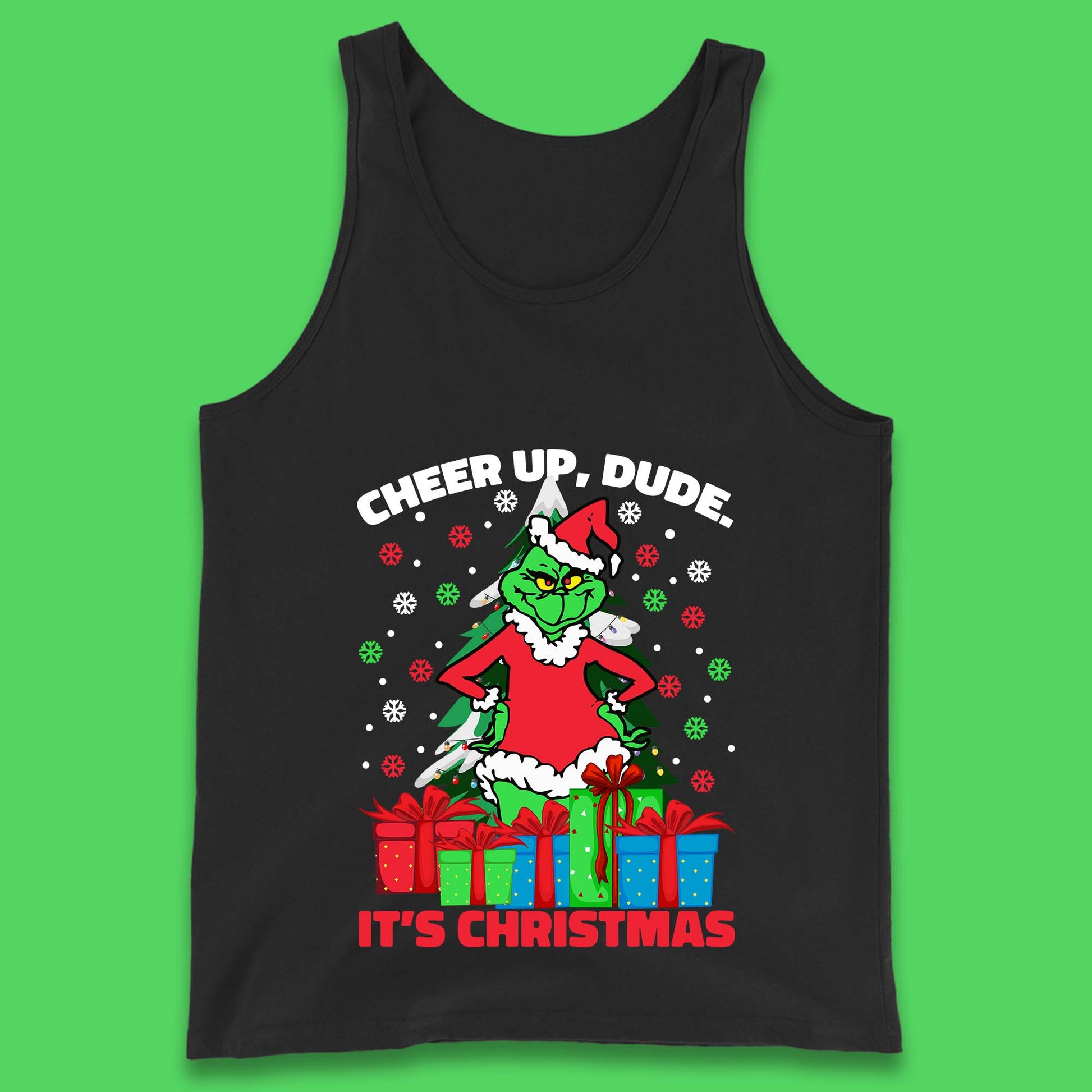 cheer up dude it's christmas tank top