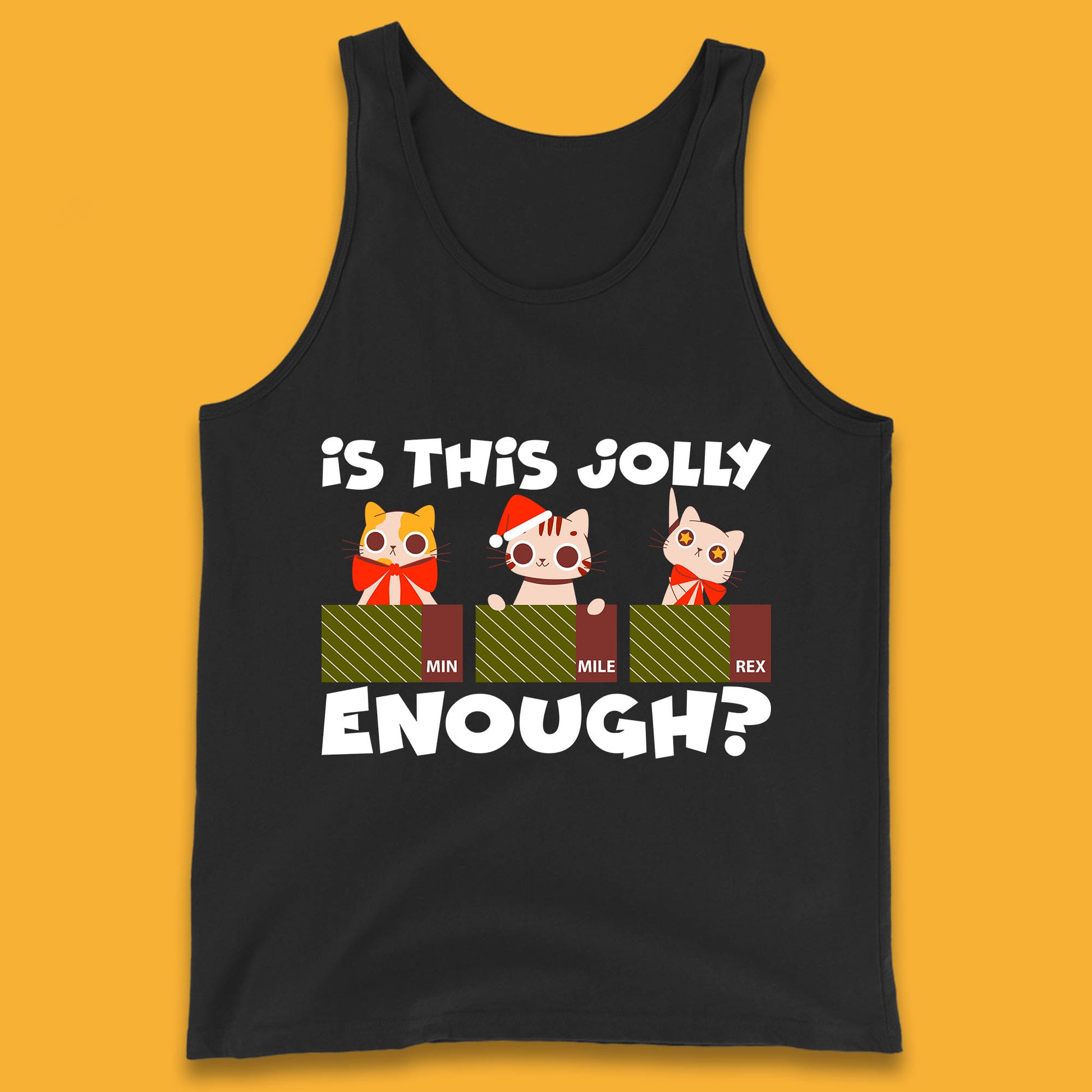 christmas cat tank top