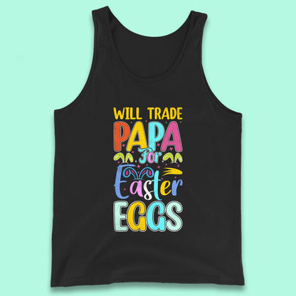 Papa For Easter Eggs Tank Top