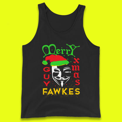 anonymous mask christmas tank top