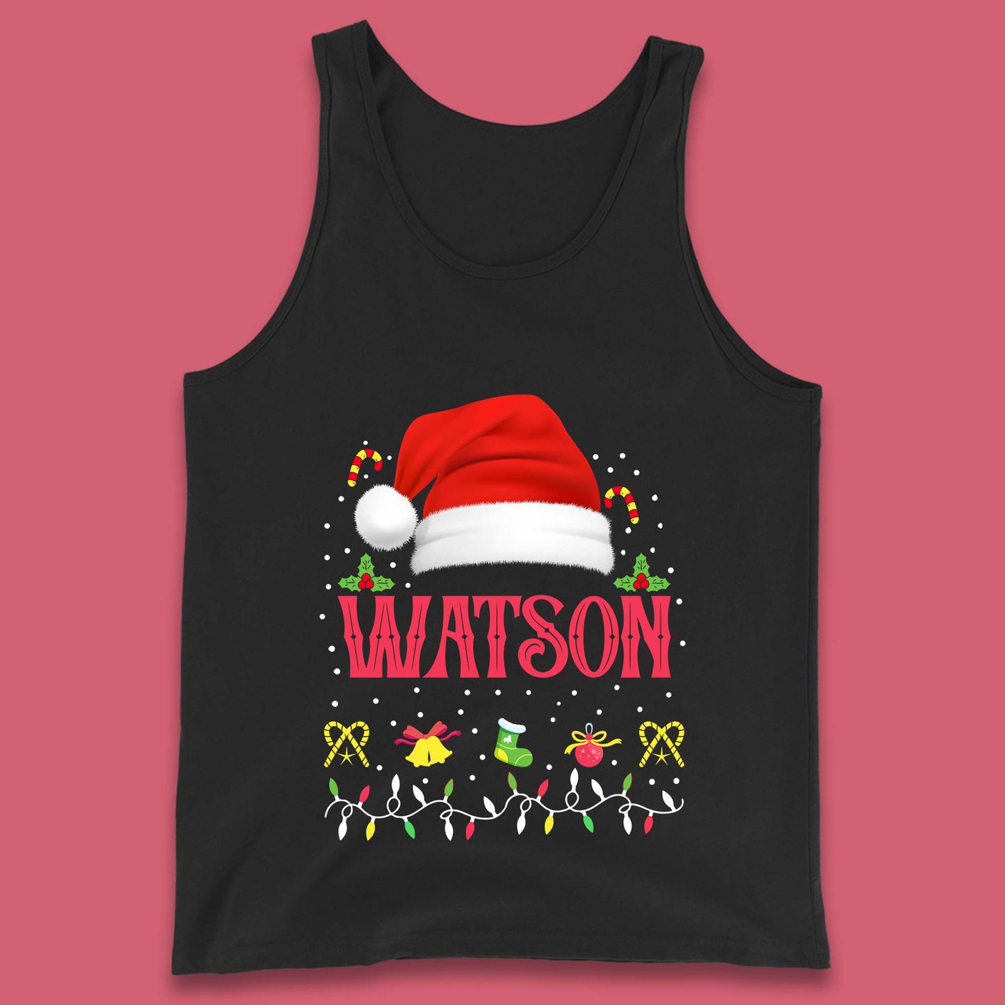 christmas santa claus hat tank top