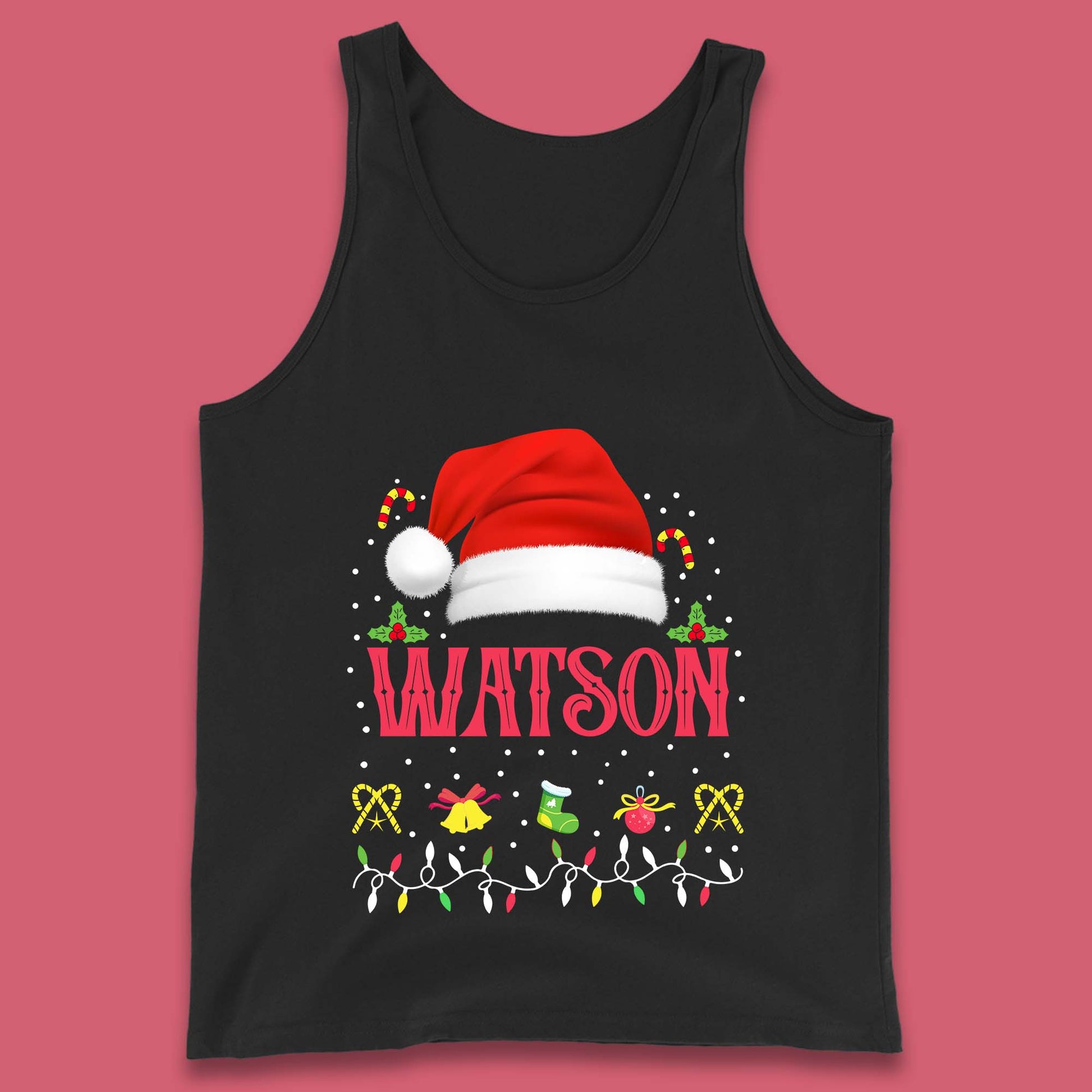christmas santa claus hat tank top