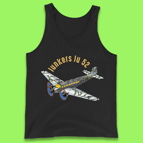 Junkers Ju 52 Transport Aircraft Medium Bomber Airliner Vintage Retro Fighter Jets World War II Remembrance Day Royal Air Force Tank Top