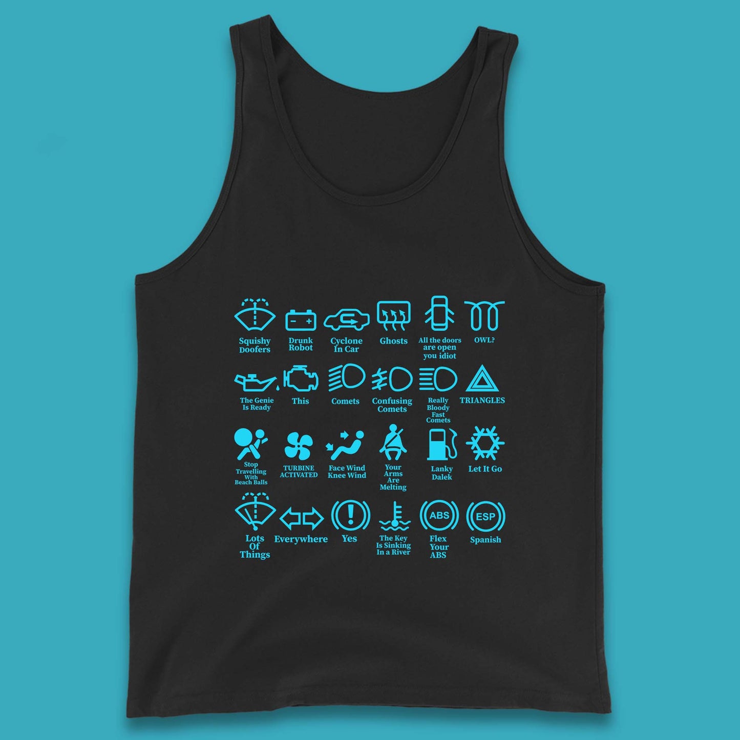 Warning Signs 101 Funny Racing Auto Mechanic Manual Shifting Funny Driving Tank Top