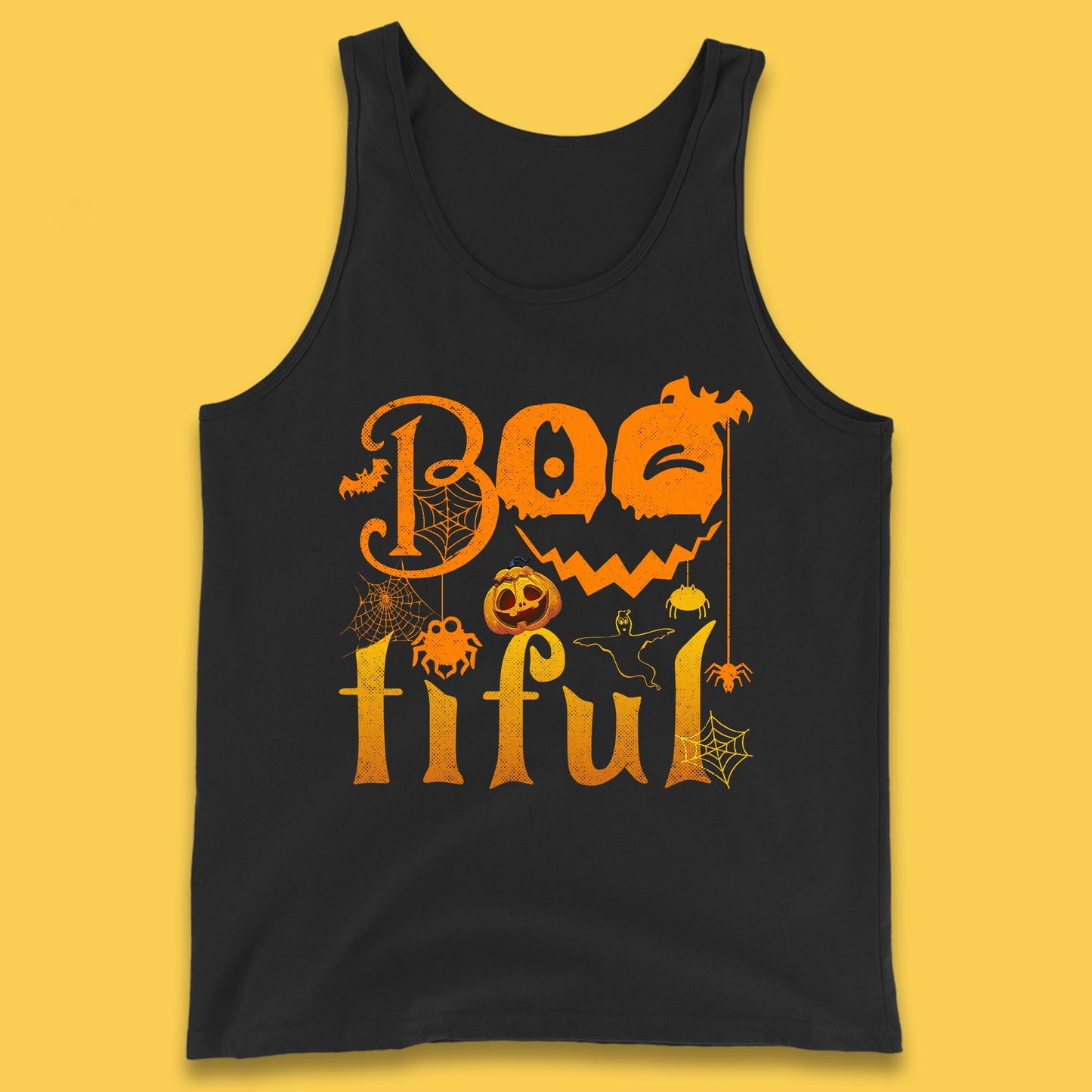 Bootiful Halloween Ghost Funny Boo Ghost Scary Spooky Season Tank Top