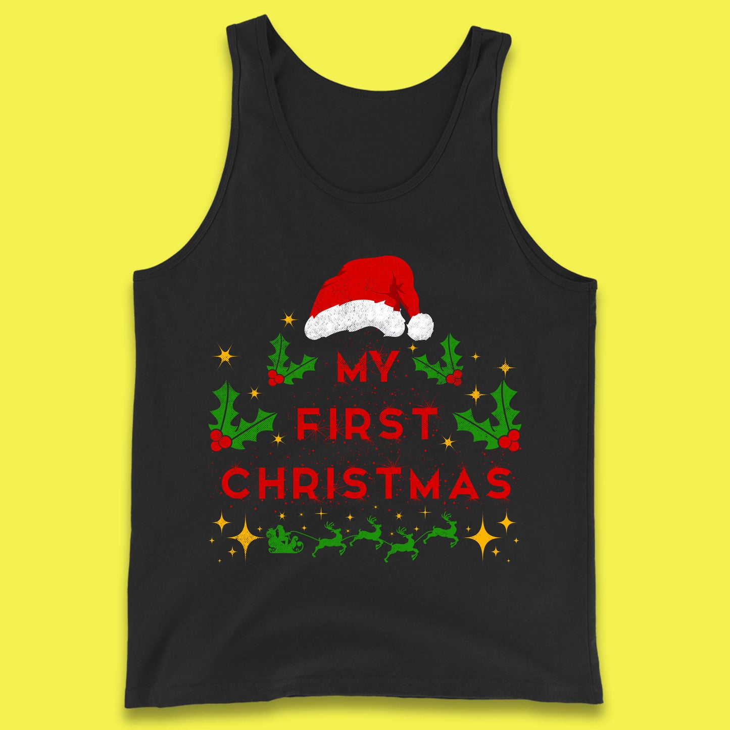 my first christmas winter tank top