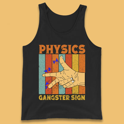 Physics Gangster Sign  Right Hand Rule Funny Parody Science Scientist Tank Top